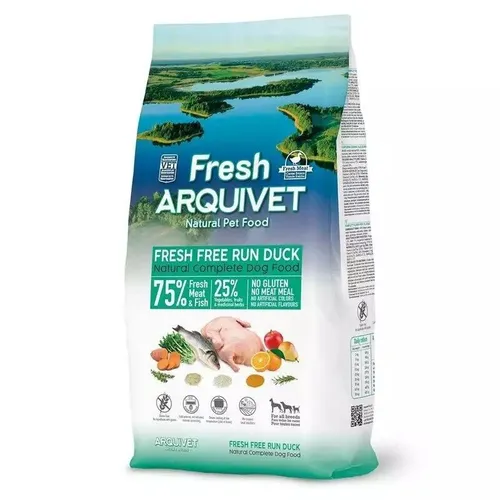ARQUIVET Fresh Duck mit Meeresfisch - halbfeuchtes Hundefutter - 2 8435117892347