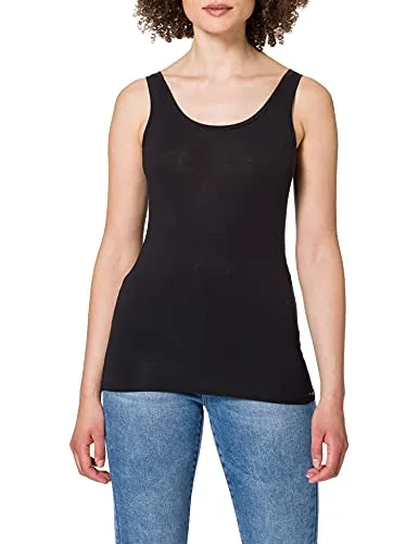 SKINY Damen 080480 Tank Top, Schwarz, Größe 44 - Tanktops & Träger-Tops für Damen – Must-have mit Rundhalsausschnitt, ideal unter Blusen oder Pullovern und perfekt zur Jeans.