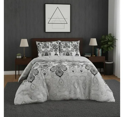 Buymax Wendebettwäsche Set, 135x200 cm aus 100% Baumwolle - Elegante Renforcé Bettwäsche aus 100% Baumwolle, hautsympathisch und temperaturausgleichend. Mit praktischem Reißverschluss, ideal für ein angenehmes Schlafklima.