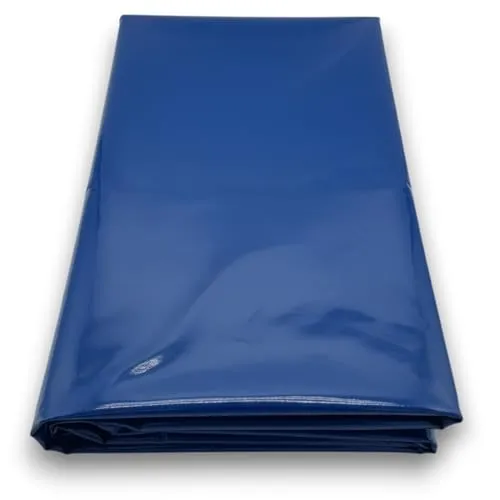 Blaue 8x10m PVC Abdeckplane 650g/m² - Industriequalität mit hoher Reißfestigkeit (30kg) und 100% wasserdicht. Ideal als Schutz für PKW, Gartenmöbel und mehr. UV-stabil und langlebig.