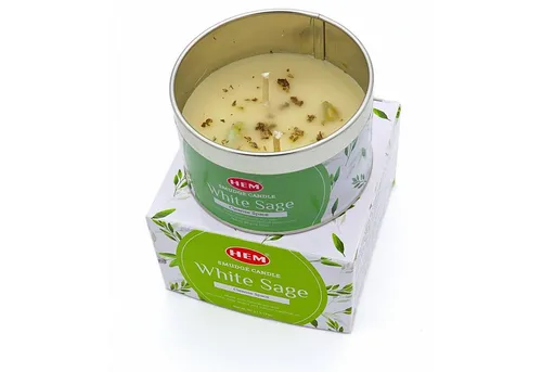 LAVISA Duftkerze HEM Edelstein Kerze, Smudge, Palo Santo, Salbei, Rosmarin Duftkerze, Duftkerze Edelstein Edelsteinkerze Palo santo Salbei Rosmarin