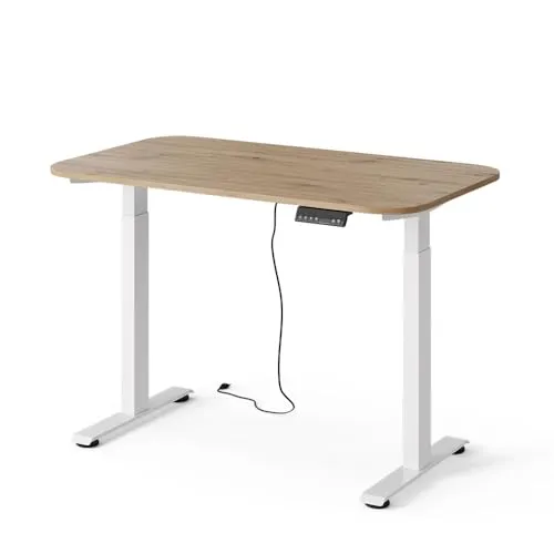 Vicco höhenverstellbarer elektrischer Schreibtisch Elevate 120x70 cm – Flexibel und Ergonomisch - Der höhenverstellbare elektrische Schreibtisch Elevate mit 2 Motoren sorgt für ein flexibles Arbeiten. Mit Memory-Funktion und USB-Anschlüssen für optimale Produktivität und Komfort.