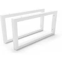 HEVVA Waschtischhalterung RHEIN 20 cm Hoch 40 cm Tief 2er Set Weiß