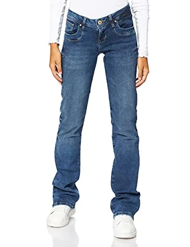 LTB Jeans Damen Valerie Jeans, Blau (Blue Lapis Wash 3923) - Jeans mit niedriger Leibhöhe und Stretchanteil für perfekten Sitz, ideal für den Alltag. Zwei aufgesetzte Gesäßtaschen und Kontrastnähte verleihen dem klassischen Look eine moderne Note.
