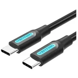 Vention Type-C (USB-C) 2.0 Male to USB-C Male Cable 0.5M Black PVC Type