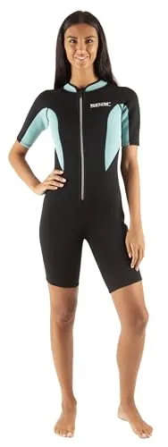Seac Women's Look Lady Neoprenshorty zum Schnorcheln, Tauchen und für Wasseraktivitäten für Kinder, 2,5 mm Neopren, schwarz/hellblau, XS