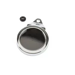 Halter Steuerplakette / Vignette rund Alu chrom