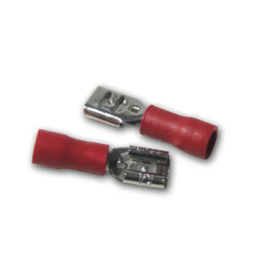 Flachsteckhülse Rot 4,8x0,5mm / 0,5-1,5mm² 20 x