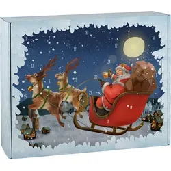 DIY Adventskalender mit nostalgischem Weihnachtsmann Motiv, zum selbst Befüllen