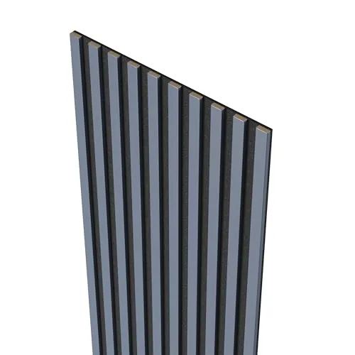 MEBANO. Akustikpaneele Holz 240 x 53 cm, Farbe: Arctis Grau Wandpaneele, Holzpaneele Wand, Moderne Lamellenwand auf Filz, MDF Wandverkleidung