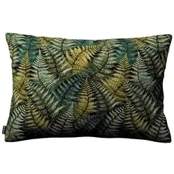 Dekoria Kissenhülle Floral Grün, 47x28 cm, Oeko-Tex® - Stilvolle Jacquard-Kissenhülle mit verdecktem Reißverschluss. Perfekt für eine gemütliche Atmosphäre und zusätzlichen Sitzkomfort in Ihrem Zuhause.