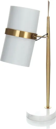 Tischlampe Novum 200 Weiß / Gold in gold von Kayoom GmbH