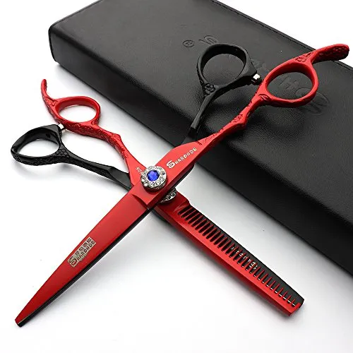 Zoll linke Hand Friseur, Japan professionelle Haar Schere, Schere, Friseurschere, Friseur dünnen Schere, mehrfarbige optionale (6 Zoll, 2 Stück-C) 6