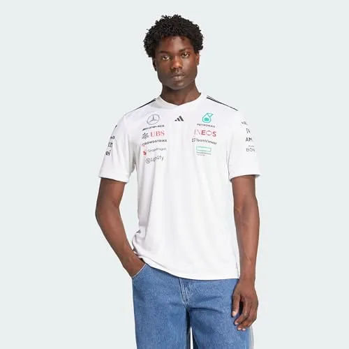 Adidas Mercedes-AMG Petronas F1 Fahrer Jersey für Herren - Exklusives Fußball-Fanartikel mit AEROREADY-Technologie für optimalen Feuchtigkeitstransport, ideal für Fans des Mercedes-AMG Petronas Formel-1-Teams.