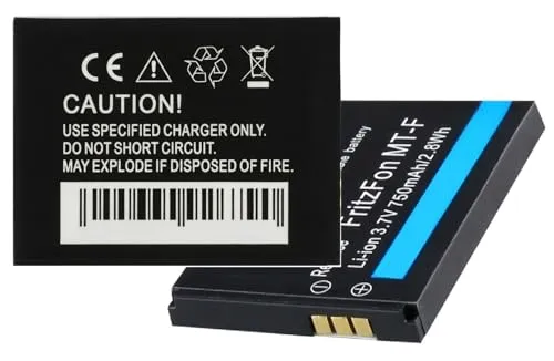 Original Logicell Akku für AVM Fritz!Fon MT-F / M2 / C4 / C5 / 312BAT006, Li-Ion, 3,7V, 750mAh