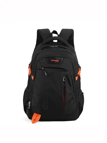 Aoking Rucksack aus Textil für Erwachsene, Unisex-Modell XN2530B, Veganes Produkt mit Polyester-Innenfutter, Schwarz, 32x18x45 cm