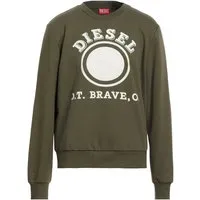 Grunes Diesel-Sweatshirt mit Punkt-Logo von Diesel