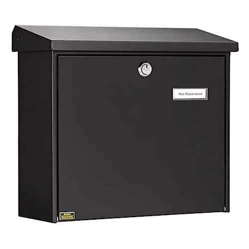 Burg-Wächter Briefkasten Comfort 3913 S, Schwarz in schwarz von BURG-WÄCHTER