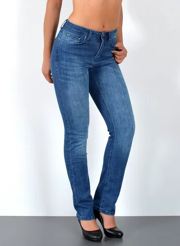 ESRA Damen Straight-Jeans G4 High Waist - Geradeschnitt Stretch Jeans bis 7XL - Die ESRA Damen Straight-Jeans mit hohem Bund bietet perfekten Sitz und hohen Tragekomfort. Ideal für Alltag und besondere Anlässe, erhältlich bis Größe 7XL. Ein zeitloses Must-Have für jeden Kleiderschrank!