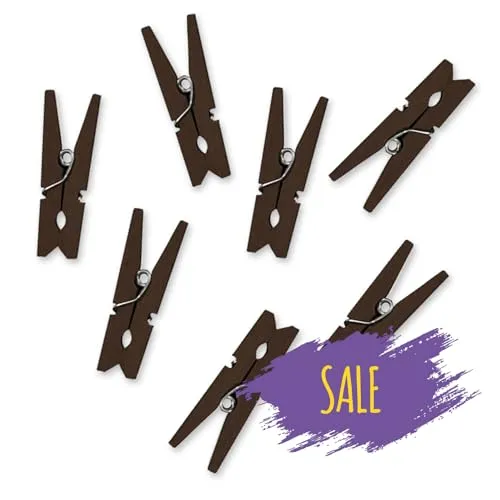 kleine Holzklammern, braun 10