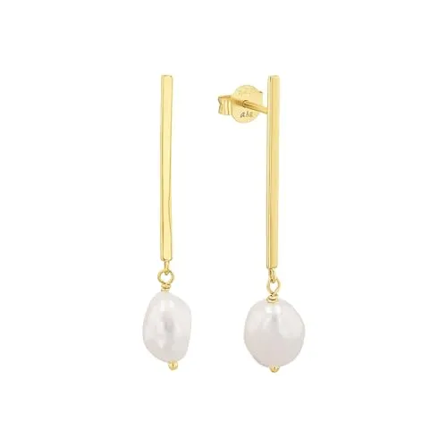 Amor Ohrhänger 925 Sterling Silber mit Süßwasserzuchtperle - Elegante Ohrhänger aus 925 Sterling Silber mit einer strahlenden Süßwasserzuchtperle. Ideal für besondere Anlässe, sicherer Halt und in einer ansprechenden Geschenkbox.