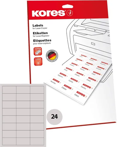 Kores Universal Etiketten 70 x 37 mm weiß 600 Etiketten auf 25 Blatt A4