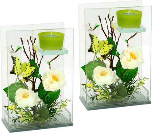 Home affaire Kerzenhalter (Set, 2 St) in grün von Home Affaire