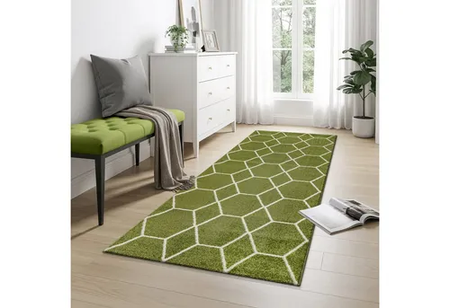 Sanat Teppich Trellis, rechteckig, Höhe: 10 mm, Kurzflor, skandi, boho, auch als Läufer und in rund