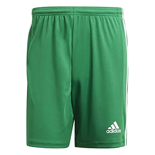 adidas Herren Squadra 21 Shorts - Team Green/White, M - Sportliche Fitnessshorts mit elastischem Bund und Kordelzug, aus 100% recyceltem Polyester für nachhaltigen Komfort im Training.