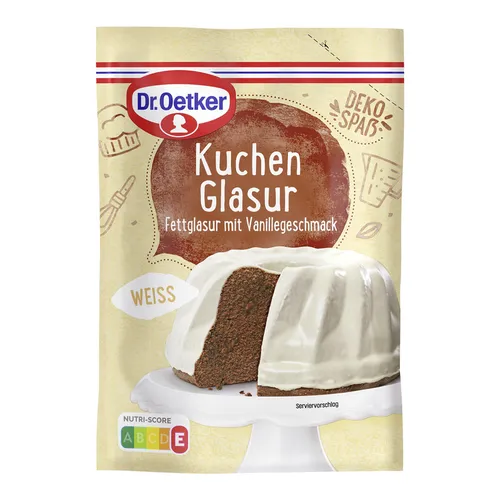 Dr. Oetker Kuchenglasur Weiß mit Vanillegeschmack 150 g von Dr. Oetker