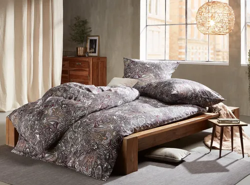 BETTWAESCHE-MIT-STIL Bettwäsche Mako Satin Paisley Bettwäsche orientalisch, Mako-Satin, 3 teilig