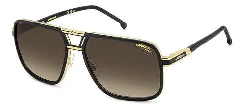 Carrera Herren 1071/S Sonnenbrille, Matt Schwarz Gold, 61/16/145 - Sportbrillen mit stilvollem Design und UV-Schutz, ideal für aktive Männer, die Wert auf Qualität und Trend setzen.