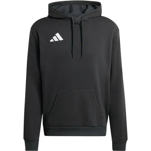 Adidas Entrada 26 Hoodie - Schwarz - Stylischer Adidas Entrada 26 Hoodie für Freizeit und Training. Aus weichem Fleece, bietet er Komfort und Wärme. Die Kapuze passt sich ideal an und das sportliche Design macht ihn zum Must-Have für jede Garderobe.