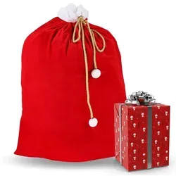 Nikolaussack 90x60 cm – Weihnachtssack & Geschenkesack zum Befüllen | Weihnachts-Accessoire für Geschenke & Deko