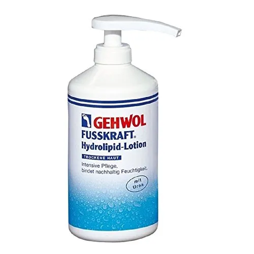 GEHWOL Fusskraft Hydrolipid Lotion - Fusscreme mit Urea für trockene Füße - Fußpflegecremes, intensive Pflege mit Urea für nachhaltige Feuchtigkeitsbindung und geschmeidige Füße