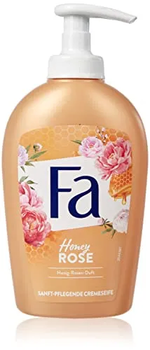 Fa Sanft-pflegende Flüssigseife Honey-Rose mit sinnlichem Honig-Rosen-Duft, 250 ml