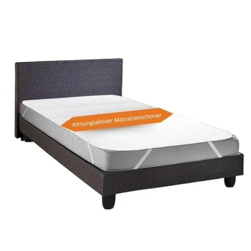 sleepling Premium Molton Matratzenschoner 90x200 cm aus 100% Baumwolle, Oeko-Tex zertifizierte Matratzenauflage, atmungsaktiv, Eckgummis, Made in Germany