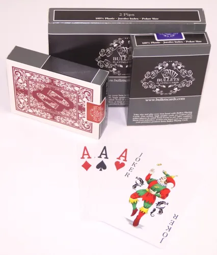 Pokerkarten aus Plastik Poker-Size Doppelpack Jumbo Index Neu mit Rechnung