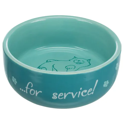 Trixie Keramiknapf für Katzen 0,3l flach Durchmesser 11cm spülmaschinengeeignet