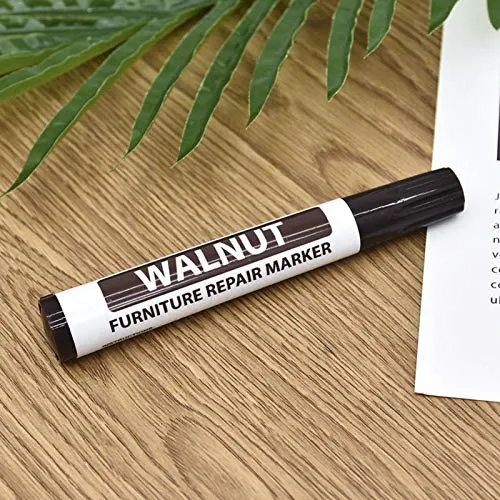 Fiacvrs Holzreparatur-Marker, Ausbesserungsstift, Kratzer-Reparatur-Set, Möbel-Reparatur-Set, Marker und Wachsstifte (Walnuss)