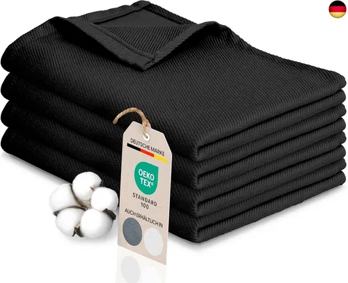 Bellphany 4er Set Premium Geschirrtücher in schwarz von Bellphany