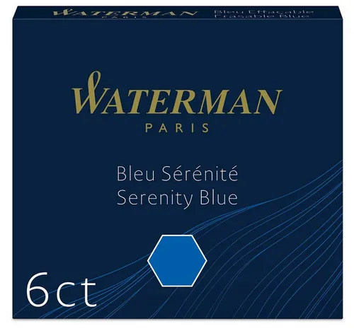 WATERMAN Standard Tintenpatronen blau löschbar (6 Patronen)