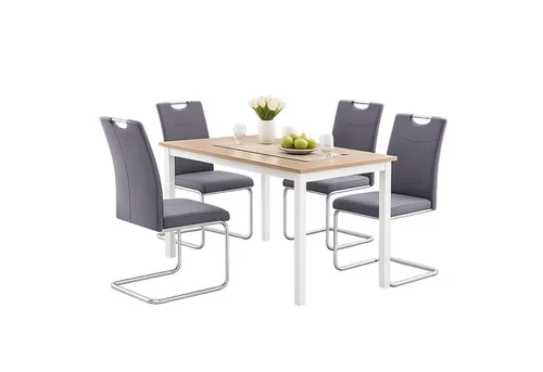 HTI-Line Freischwinger Schwingstuhl KellyC Grau 4er Set in grau von HTI-Line