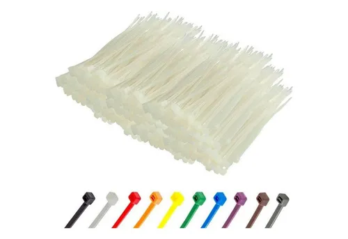Kabelbinder 1000 Stück 150 mm x 3,6 mm Weiß - Praktisches Set mit 1000 robusten Kabelbindern in Weiß (150 mm x 3,6 mm). Ideal für Heimwerker und Gewerbe – sorgt für Ordnung und Zuverlässigkeit bei Kabeln und mehr. UV-beständig und für vielfältige Anwendungen geeignet.