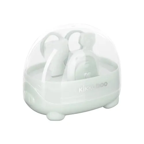 Kikkaboo Baby Maniküre-Set Bär, Nagelschere, Nagelknipser, Nagelfeile, ab Geburt, Farbe:grün
