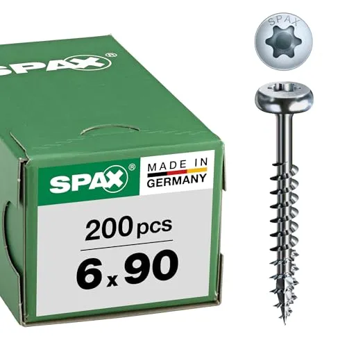 Spax Halbrundkopf Pan-Head T-STAR plus 6 x 90 in grau von SPAX