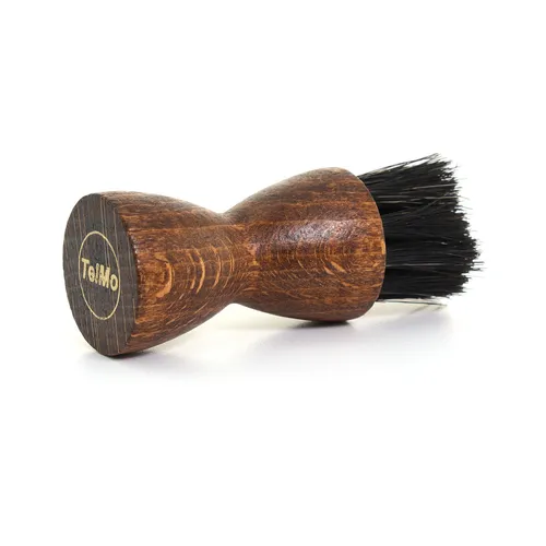 braune Cremebürste Tiegelbürste Auftragbürste schwarz zum Auftragen von Schuhcre