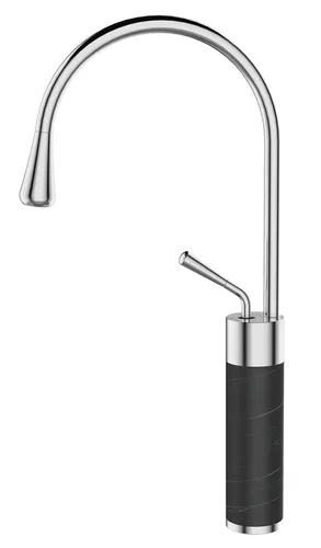 Invena Gabro Hochstehende Badarmatur Schwarz/Chrom