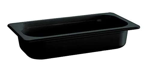 APS 83750 GN 1/4 Behälter ECO LINE, 26,5 x 16,2 cm, Tiefe 65 mm, 1,35 Liter, Melamin, schwarz