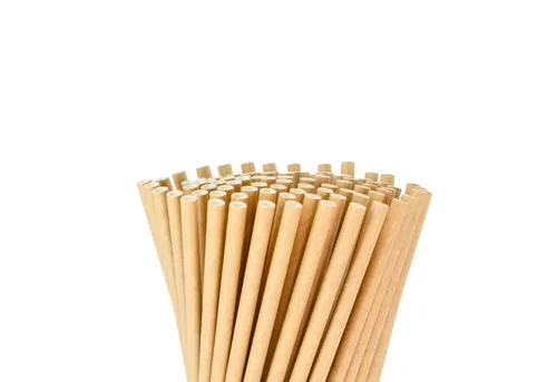 wisefood Trinkhalme Papier-Strohhalme, braun, Ø 0,8 x 24,5 cm, (200-tlg)